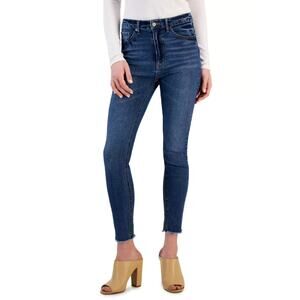 Tinseltown Women's Cut-Hem Mid-Rise Skinny Denim Jeans Size 3/26 New B59